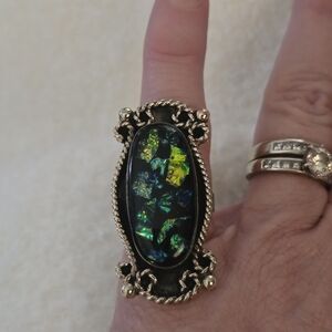 Elegant Opal-Inspired Statement Ring